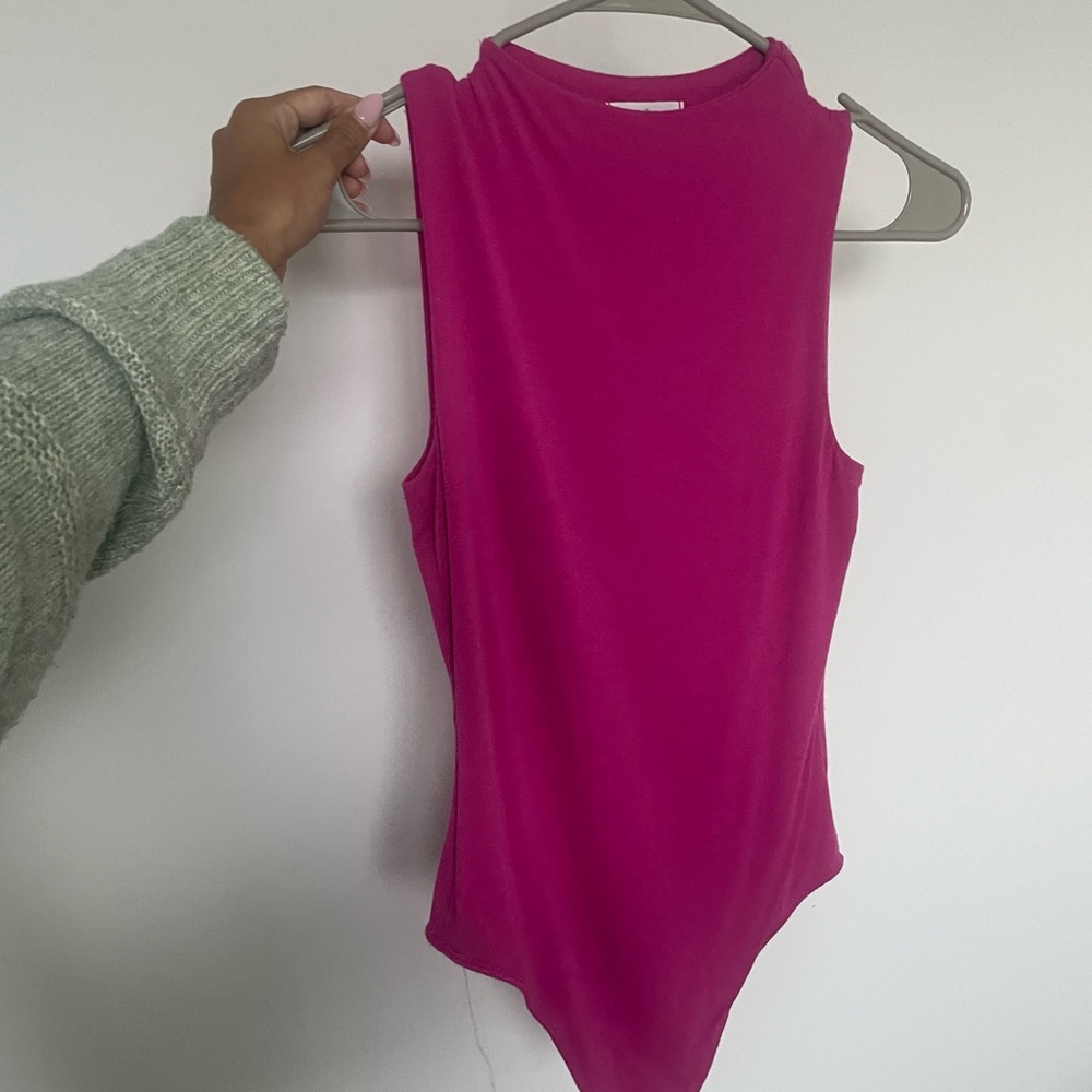 Sleeveless Pink Bodysuit